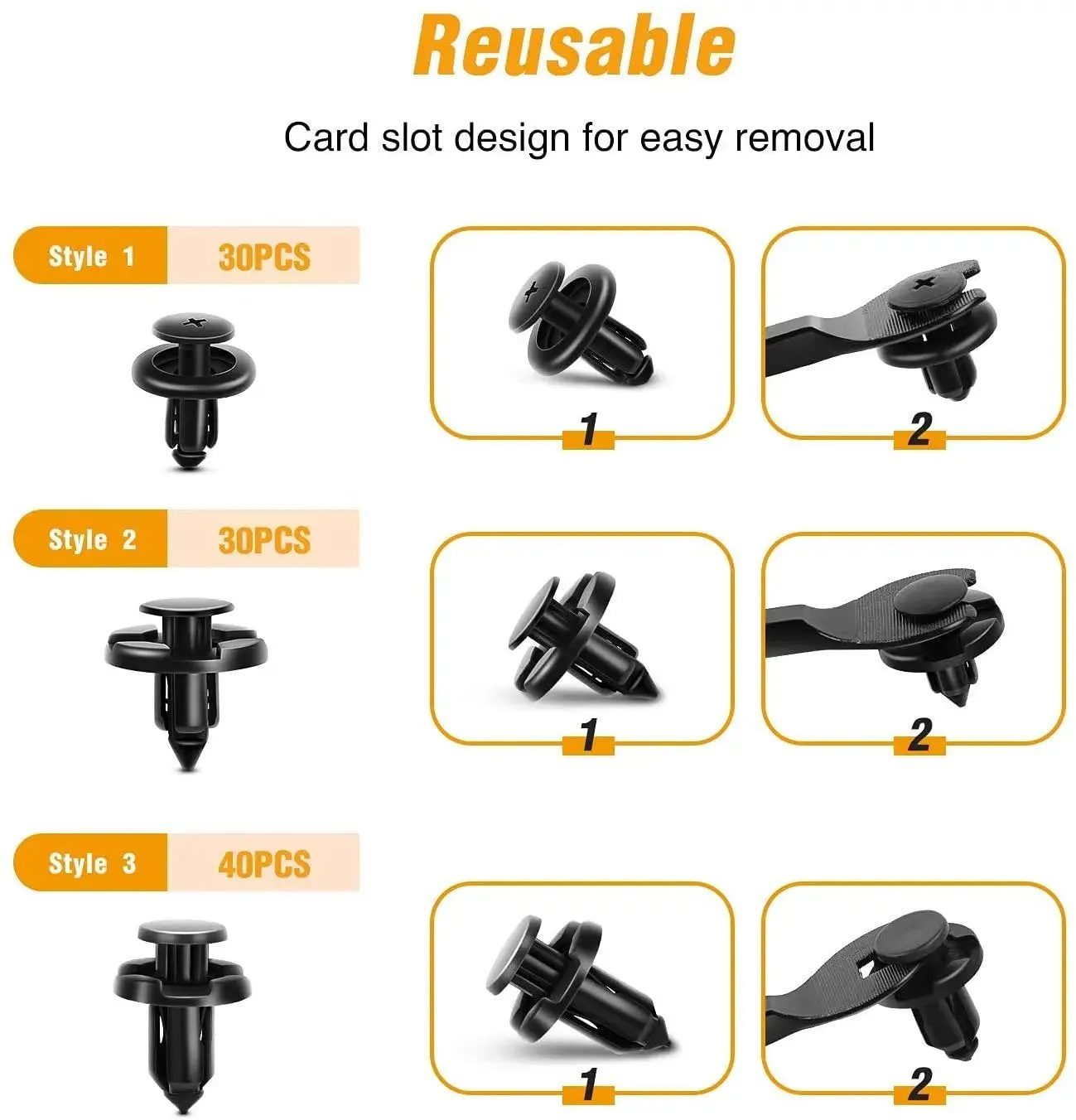 100 Pcs Hole 7mm 8mm 10mm Car Push Retainer Clips Kits For Subaru