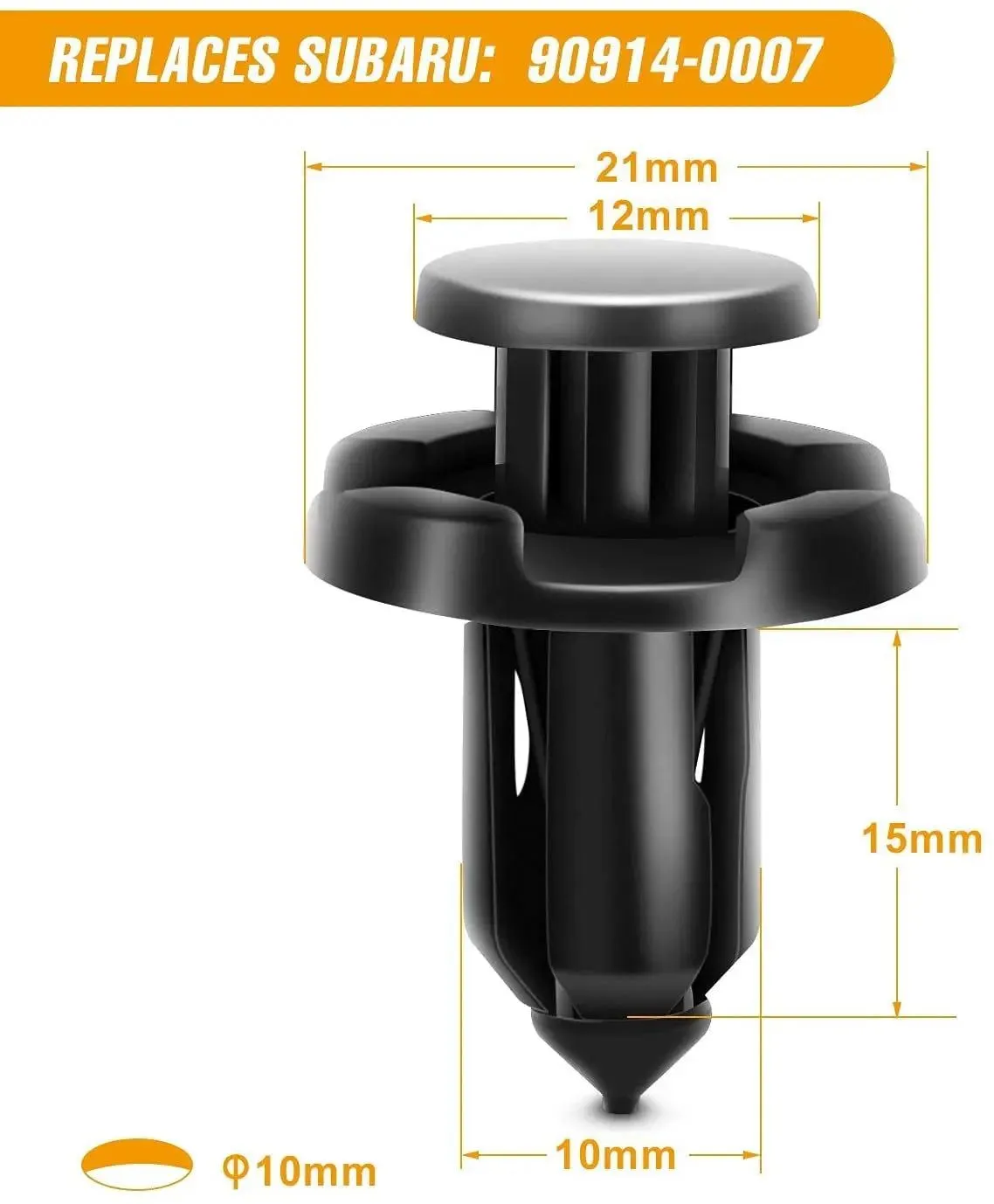 100 Pcs Hole 7mm 8mm 10mm Car Push Retainer Clips Kits For Subaru