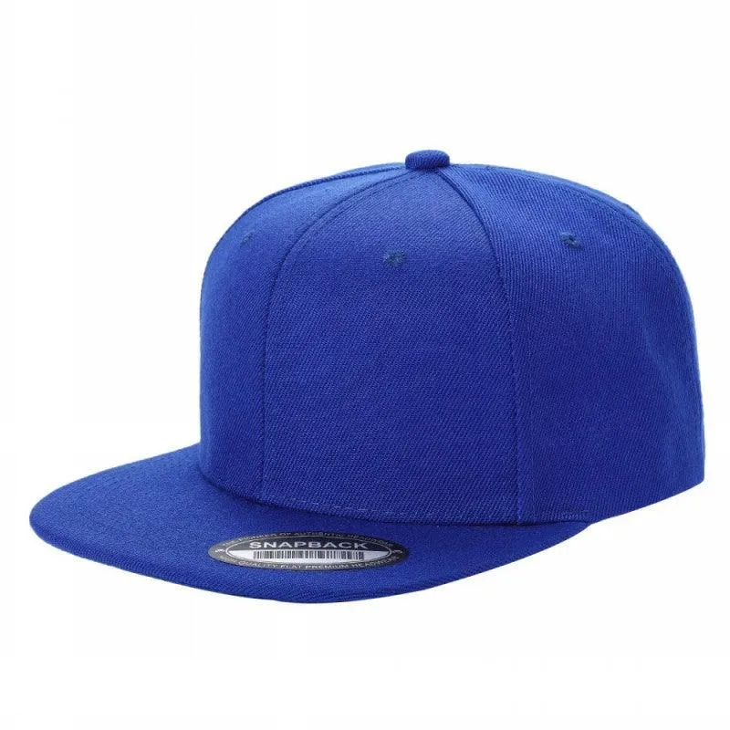 12 Pack Snapback Hat Cap - Wool Blend, Flat Bill