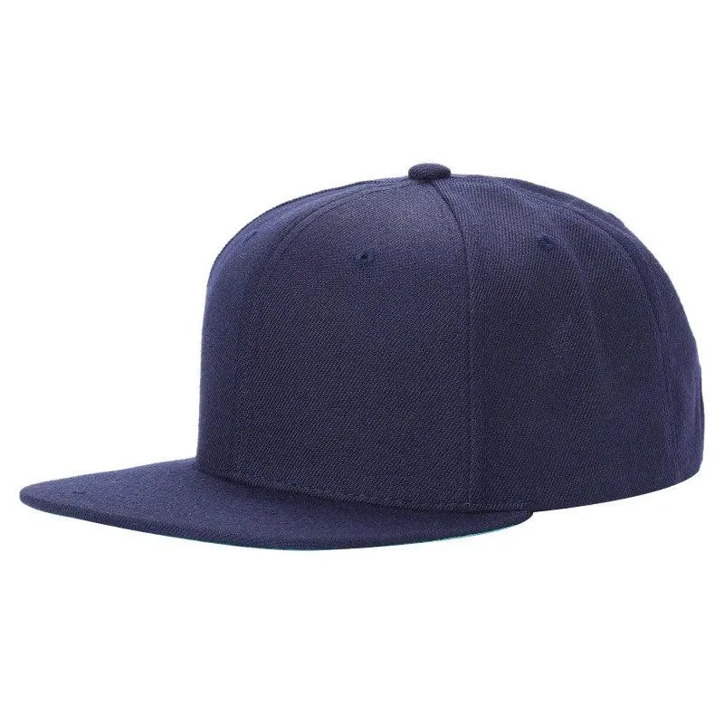 12 Pack Snapback Hat Cap - Wool Blend, Flat Bill