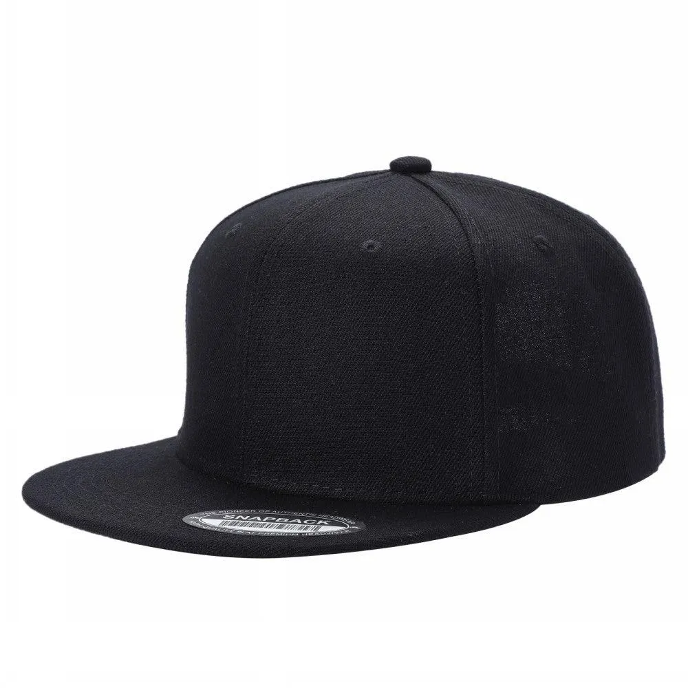 12 Pack Snapback Hat Cap - Wool Blend, Flat Bill
