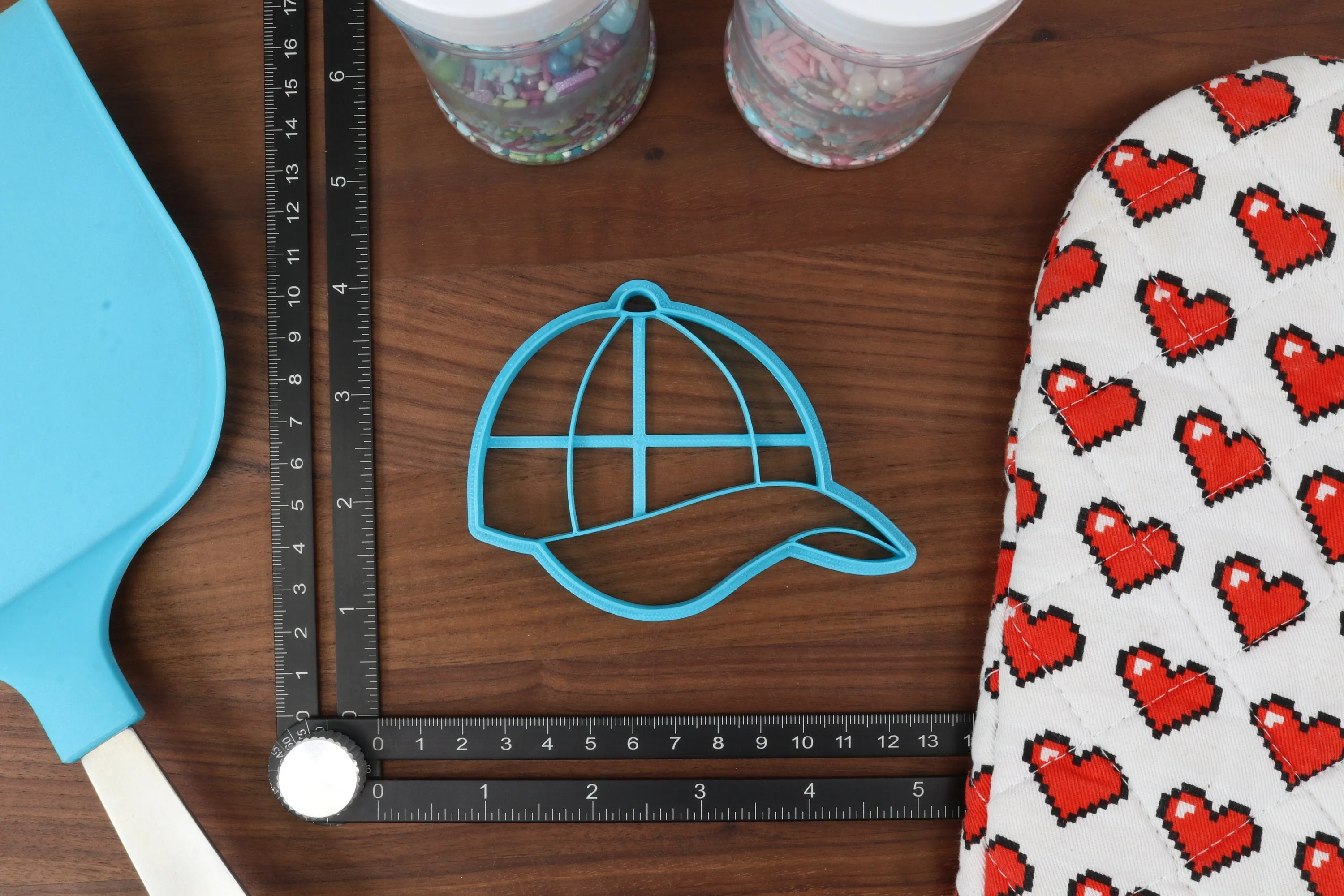 Assorted Hats Cookie Cutters - Baseball Cap, Bowler Hat, Fedora, Safari Hat, Top Hat