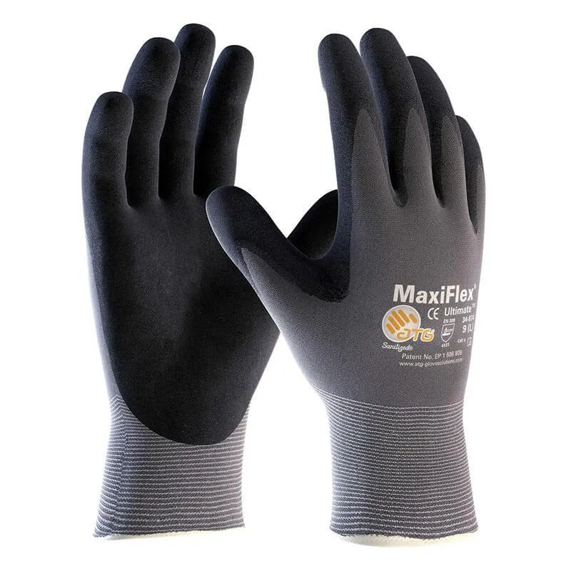 ATG G-Tek MaxiFlex Ultimate Nitrile-Coated Glove 34-874 (12 pairs)