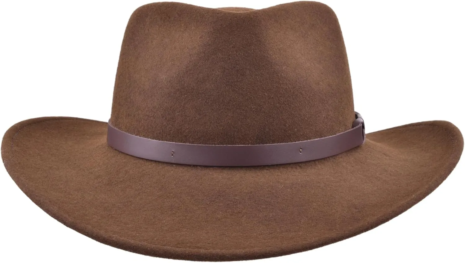 Bigalli Melbourne Wool Felt Fedora Hat for Women/Men Cowboy Hat Crushable Teardrop Winter Fall Hat | Mens Safari Hat