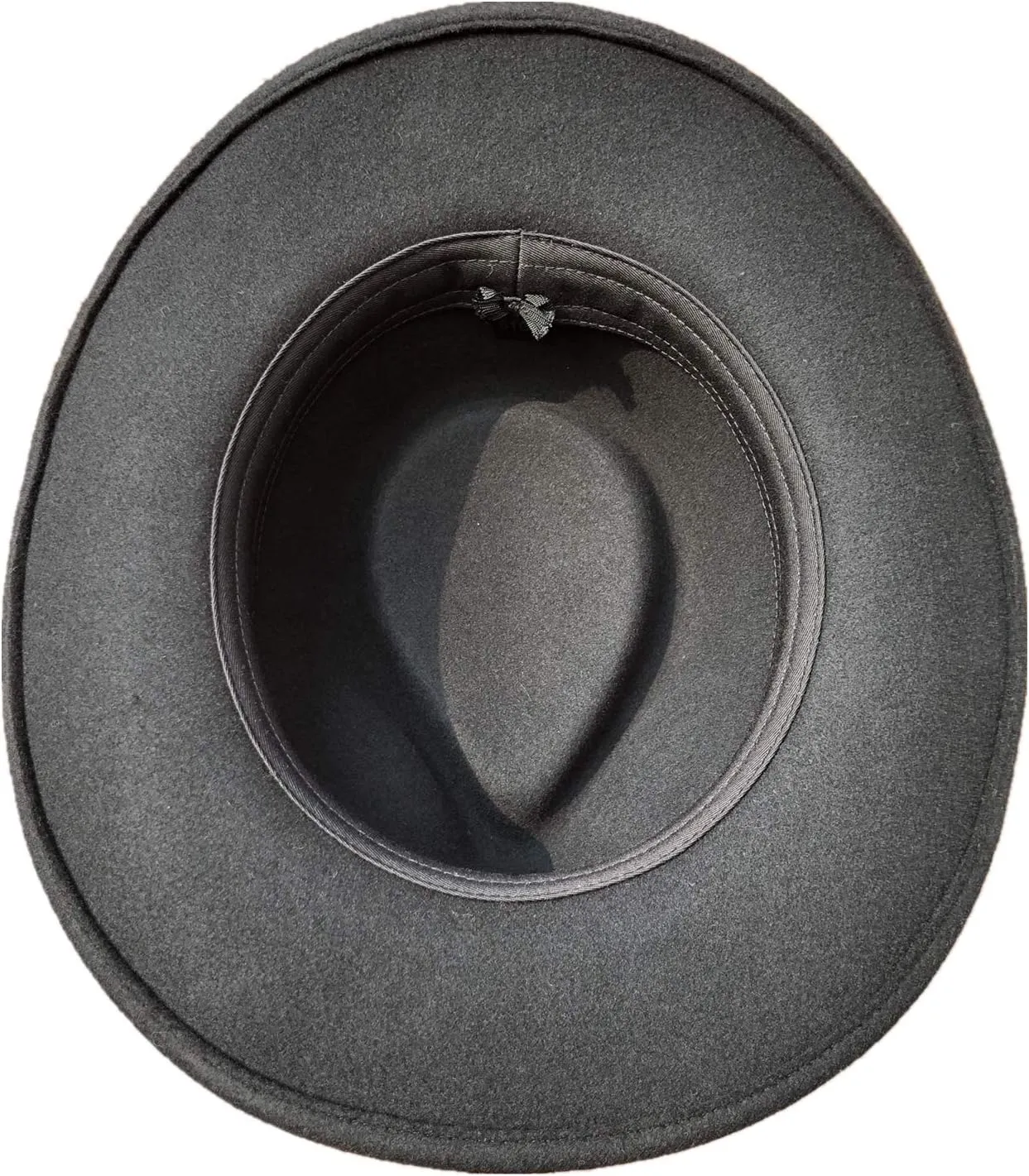 Black Crushable Wool Felt Fedora Outback Western Outdoor Montana Hat