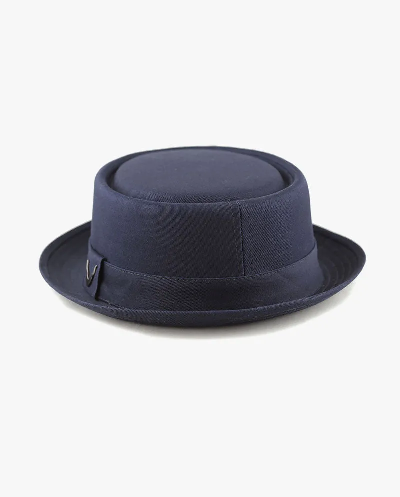 Black Horn Cotton Porkpie hat