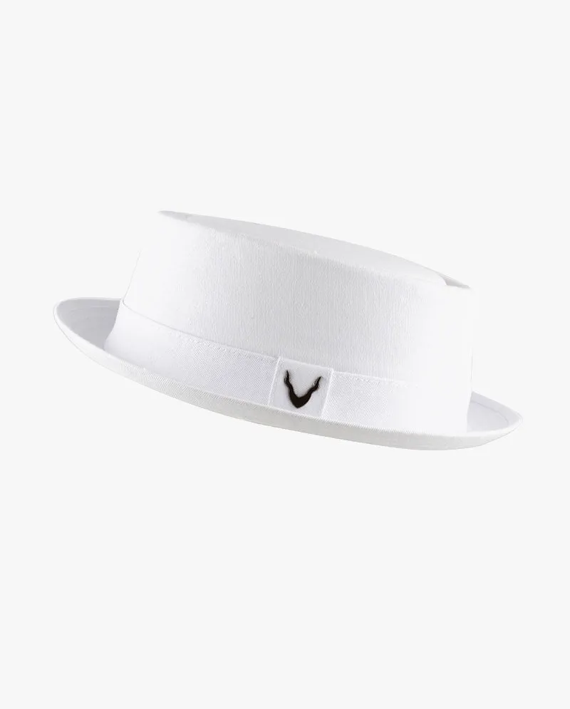 Black Horn Cotton Porkpie hat