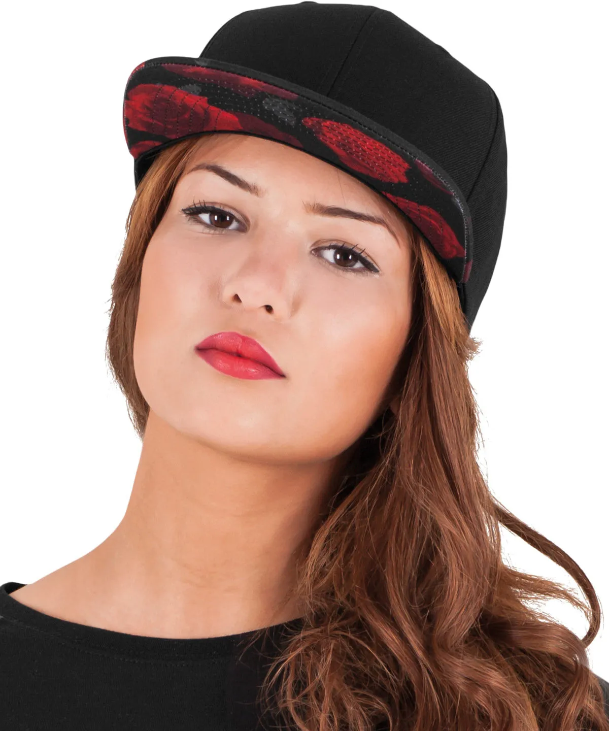 Black/Red - Roses snapback (6089R)