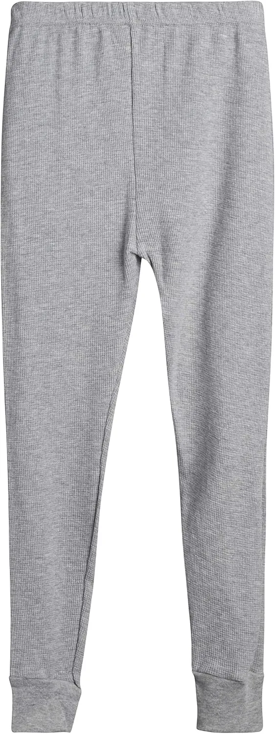 Boys' Thermal Underwear Set - 2 Piece Waffle Knit Long Sleeve Thermal Shirt and Pants for Boys (Sizes: 2T-18)