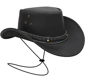 BRANDSLOCK Cowboy Hat for Men Women Lightweight Handcrafted Western Shapeable Wide Brim Durable Hat Brown (M)