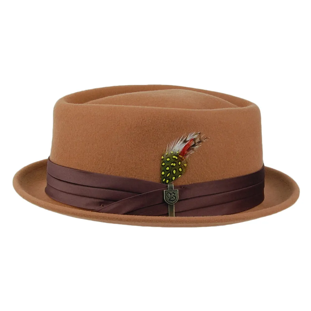 Brixton Hats Stout Pork Pie Hat - Caramel