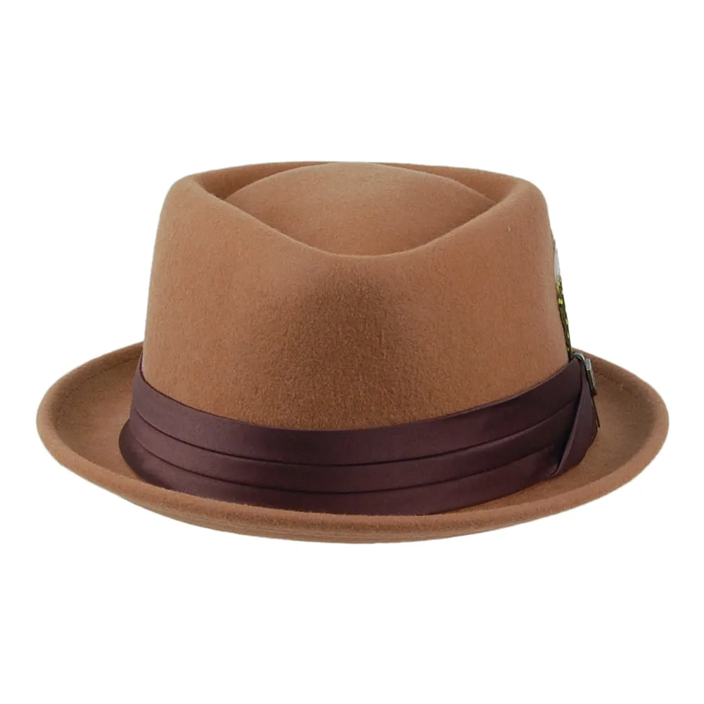 Brixton Hats Stout Pork Pie Hat - Caramel