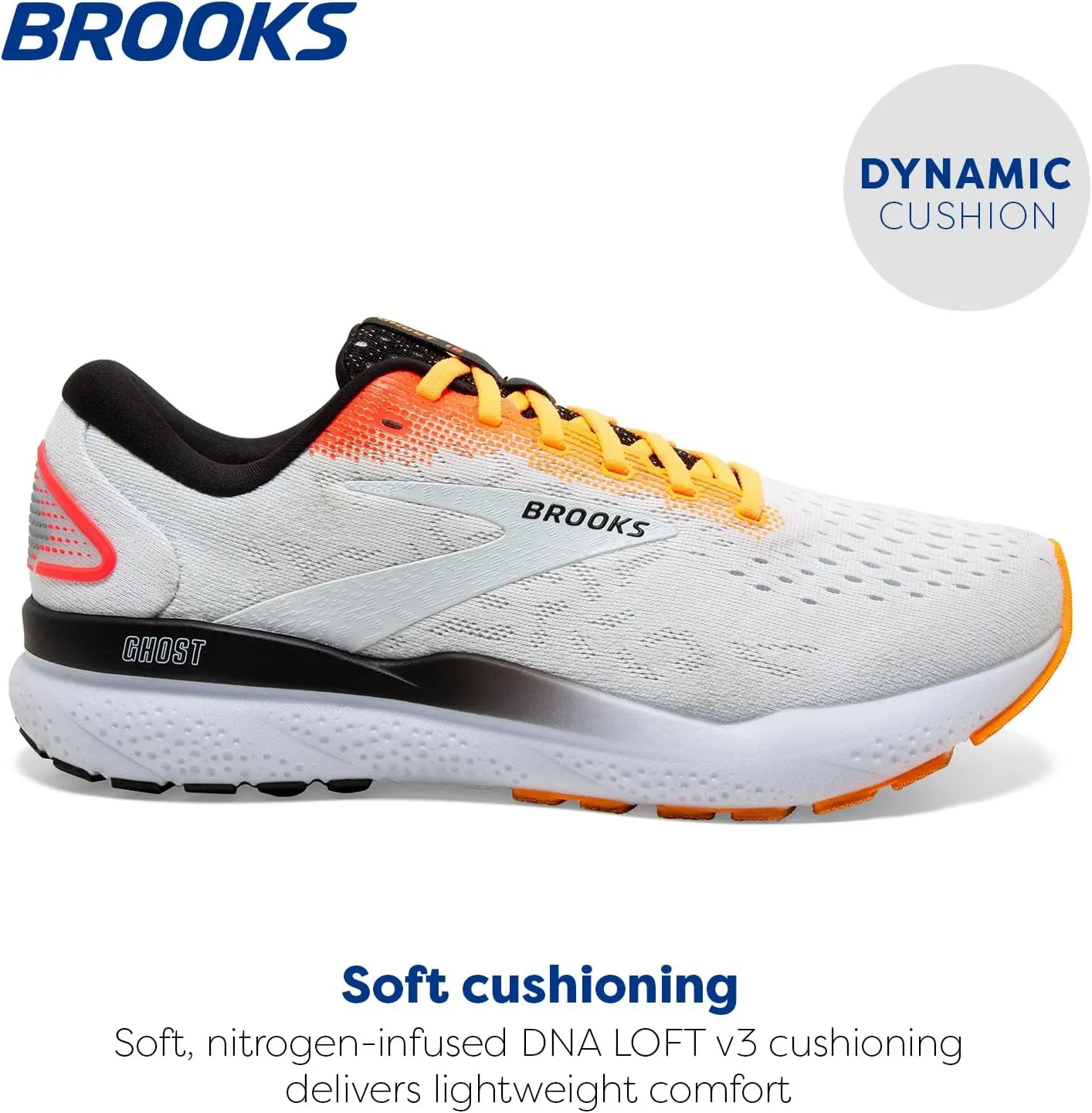 Brooks Mens Ghost 16 Neutral Running Shoe