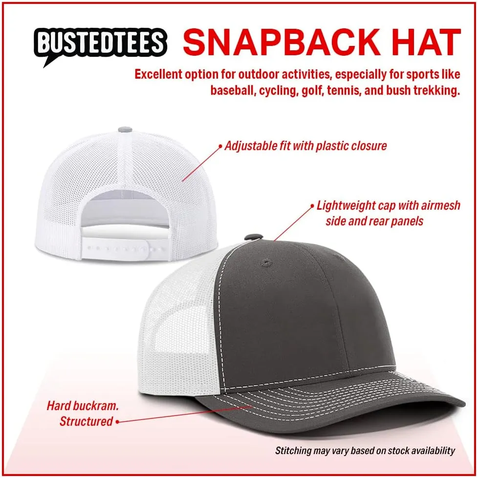 BustedTees XRP Back Mesh Hat Casual Wear Crypto Baseball Cap for Mens & Womens Breathable Mesh Adjustable Snapback Strap