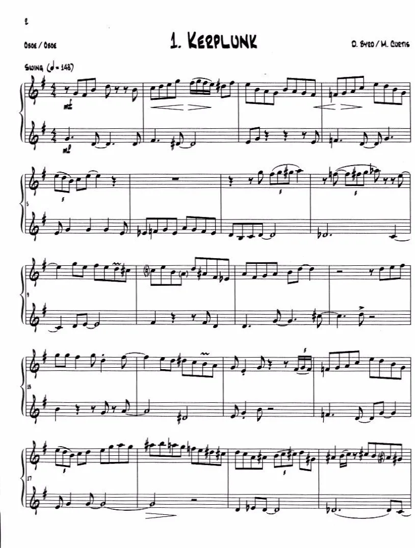 Curtis, Mike  % Eight Duos on Jazz Standards (performance score) - 2OB