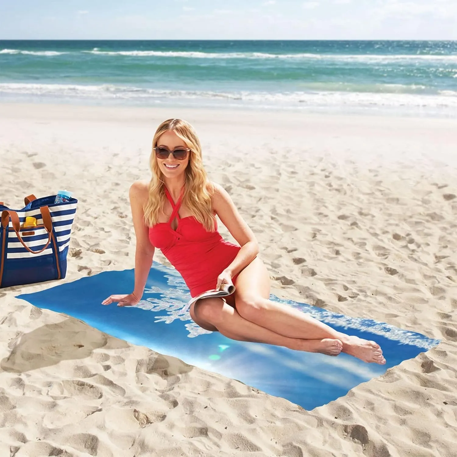 Customized Name Towel, Personalized Snowflake Beach Towel Bath Towels for Adults Teens Women Men Boys Girls, Oversized Soft Absorbent Towels for Pool Travel Swimming Bathroom 60"x30"