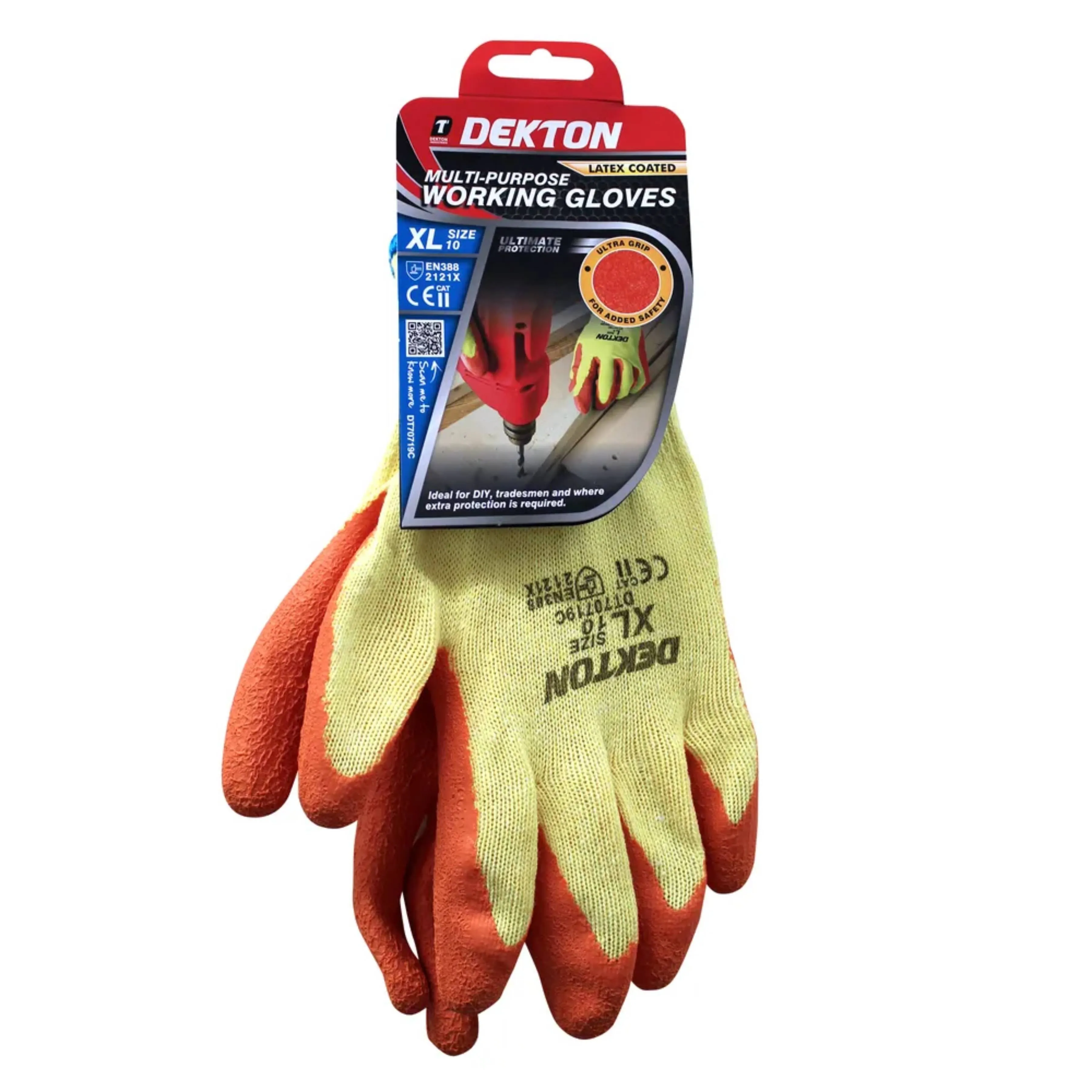 DEKTON Size 10/XL Multi-Purpose Latex Coated Working Gloves