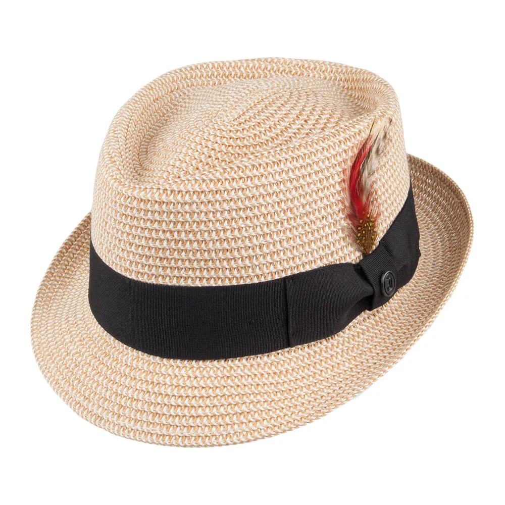 Diamond Crown Toyo Braided Pork Pie Hat Natural Wholesale Pack