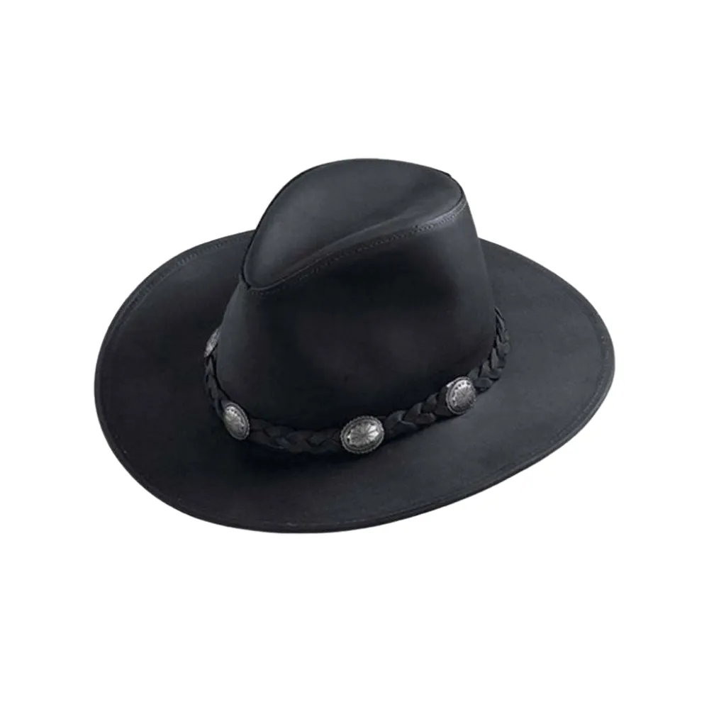 Dude Concho Leather Top Hat