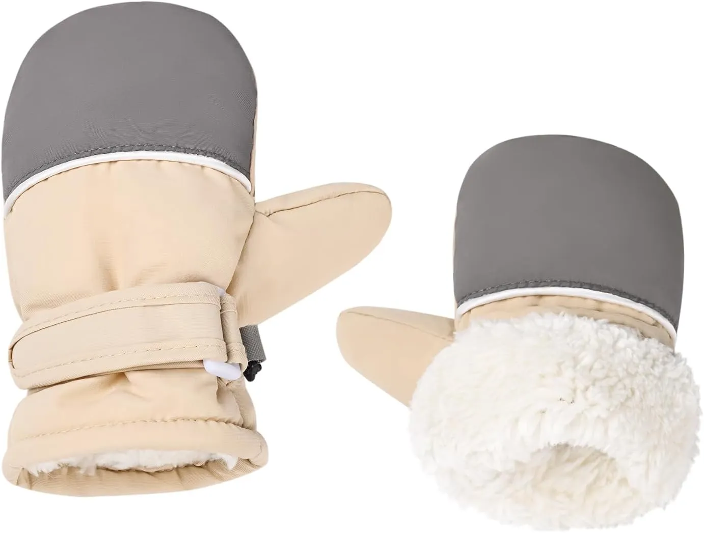 Fleece Lined Mittens for Baby Boys Girls,Infant Baby Toddler Little Kids Winter Gloves Mittens for Children