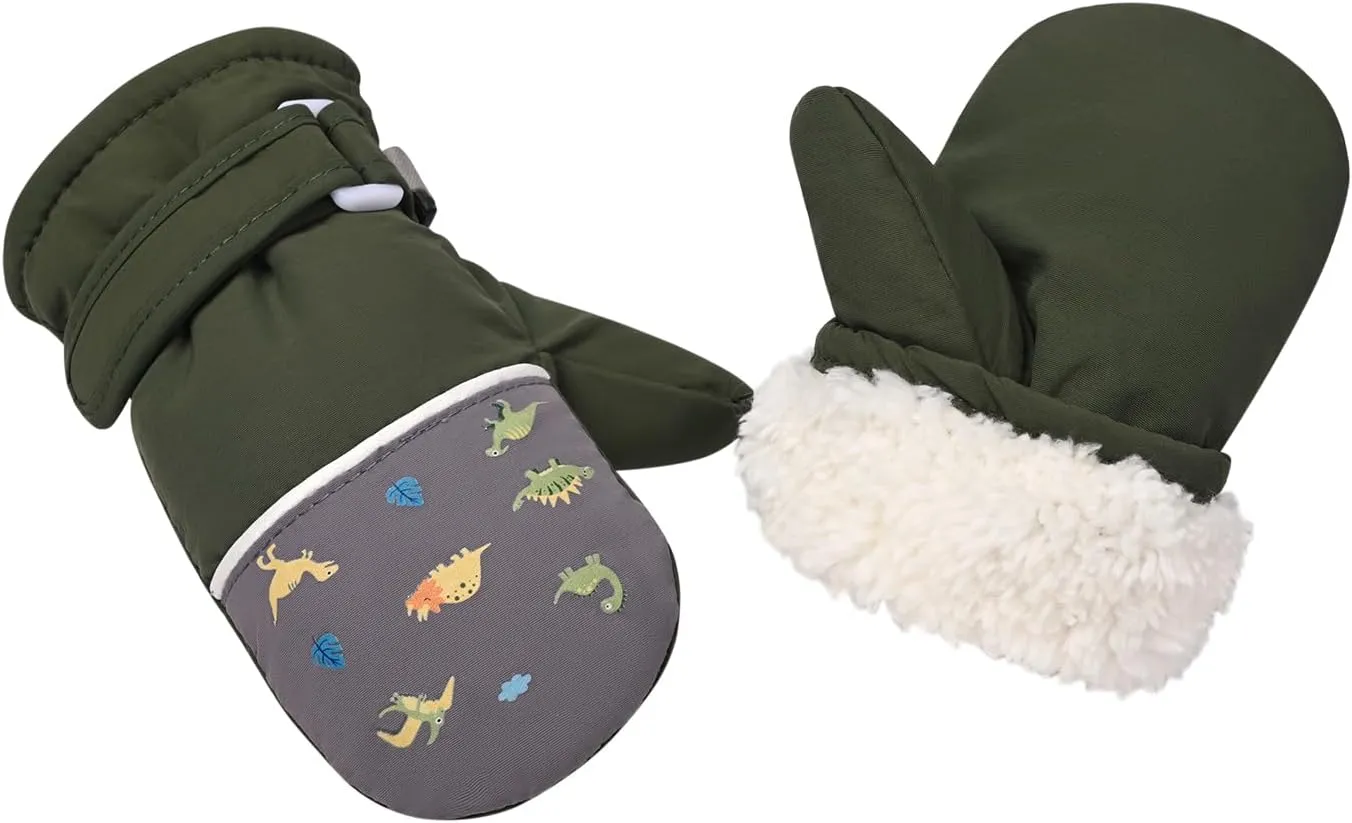 Fleece Lined Mittens for Baby Boys Girls,Infant Baby Toddler Little Kids Winter Gloves Mittens for Children