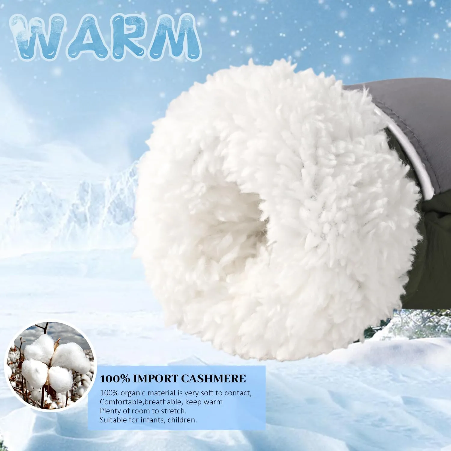 Fleece Lined Mittens for Baby Boys Girls,Infant Baby Toddler Little Kids Winter Gloves Mittens for Children