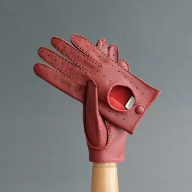 Gentlemen's Unlined Driving Gloves from Red Deerskin