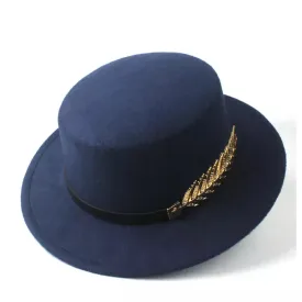 Golden Feather Classic Boater Hat