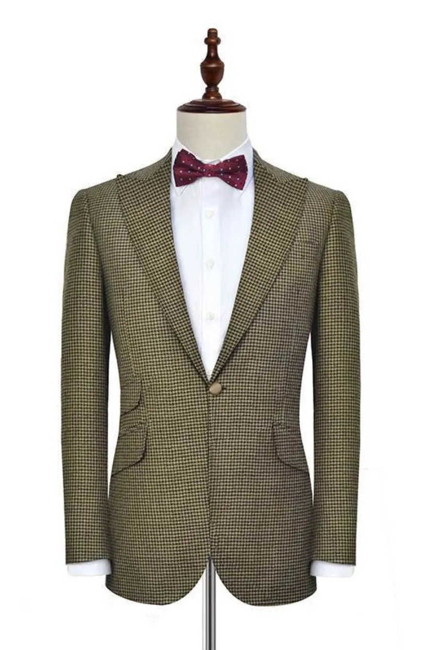 Houndstooth Wide-Lapel Suit