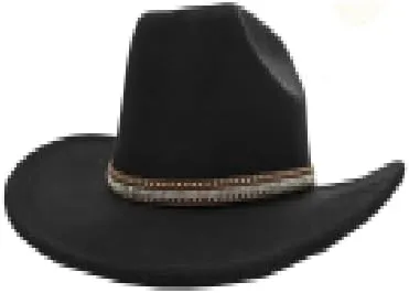 INOGIH Western Outback Cowboy Hats - Fashionable Cowgirl Hats Felt Fedora Hat for Party Music Festival