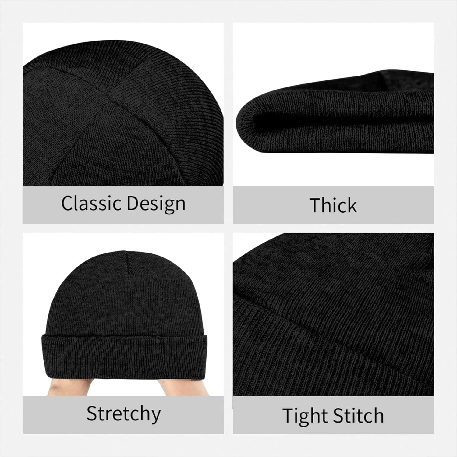 Kannapolis Intimidators Beanie Hat for Men and Women Winter Warm Hats Knit Slouchy Thick Skull Cap