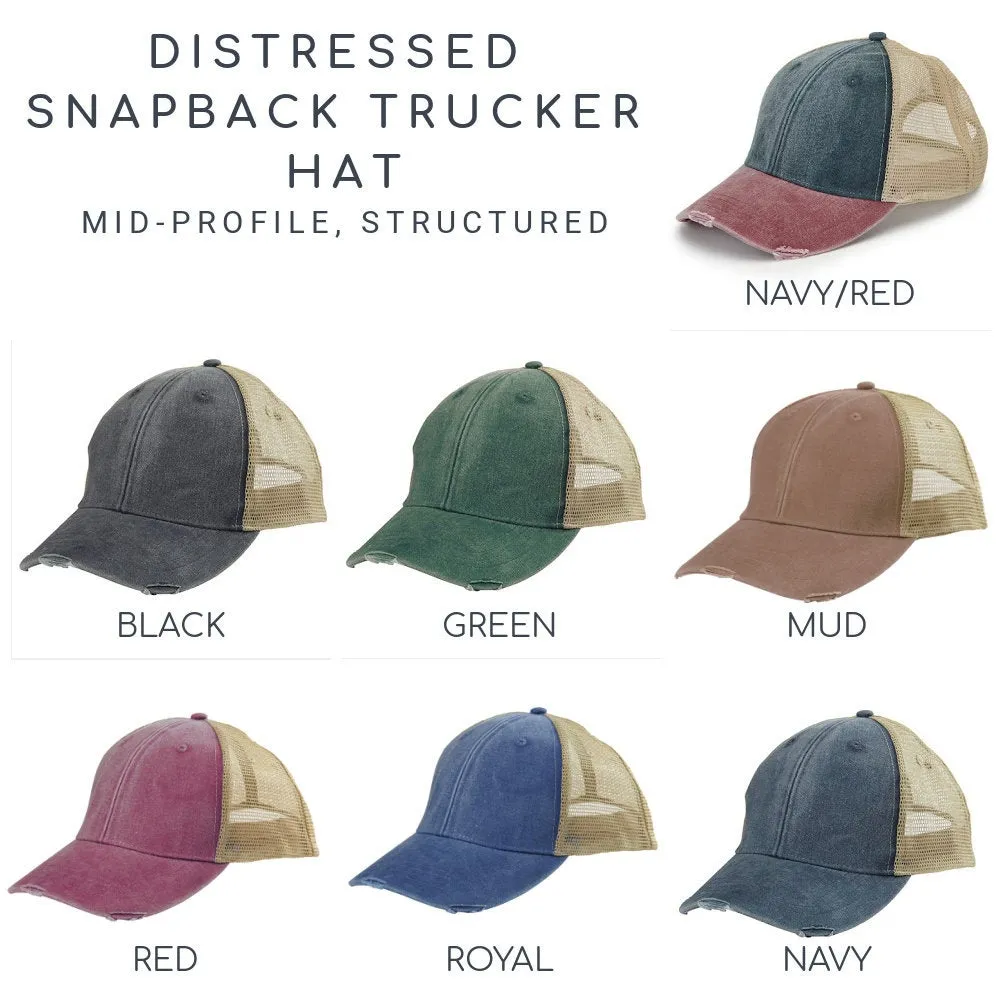 Kentucky Hat | Distressed Snapback Trucker | state cap | many color choices