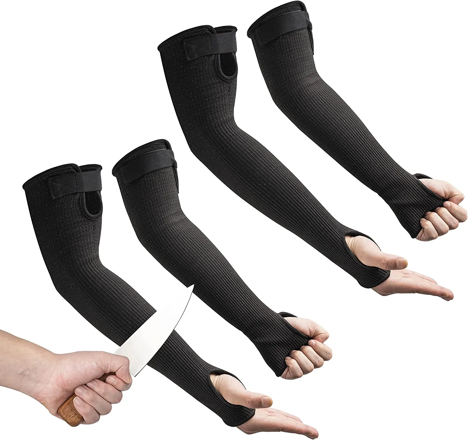 Kevlar Sleeves for Arm Protection, Prevent Cuts and Bruises, Cut Resistant with Thumb Hole