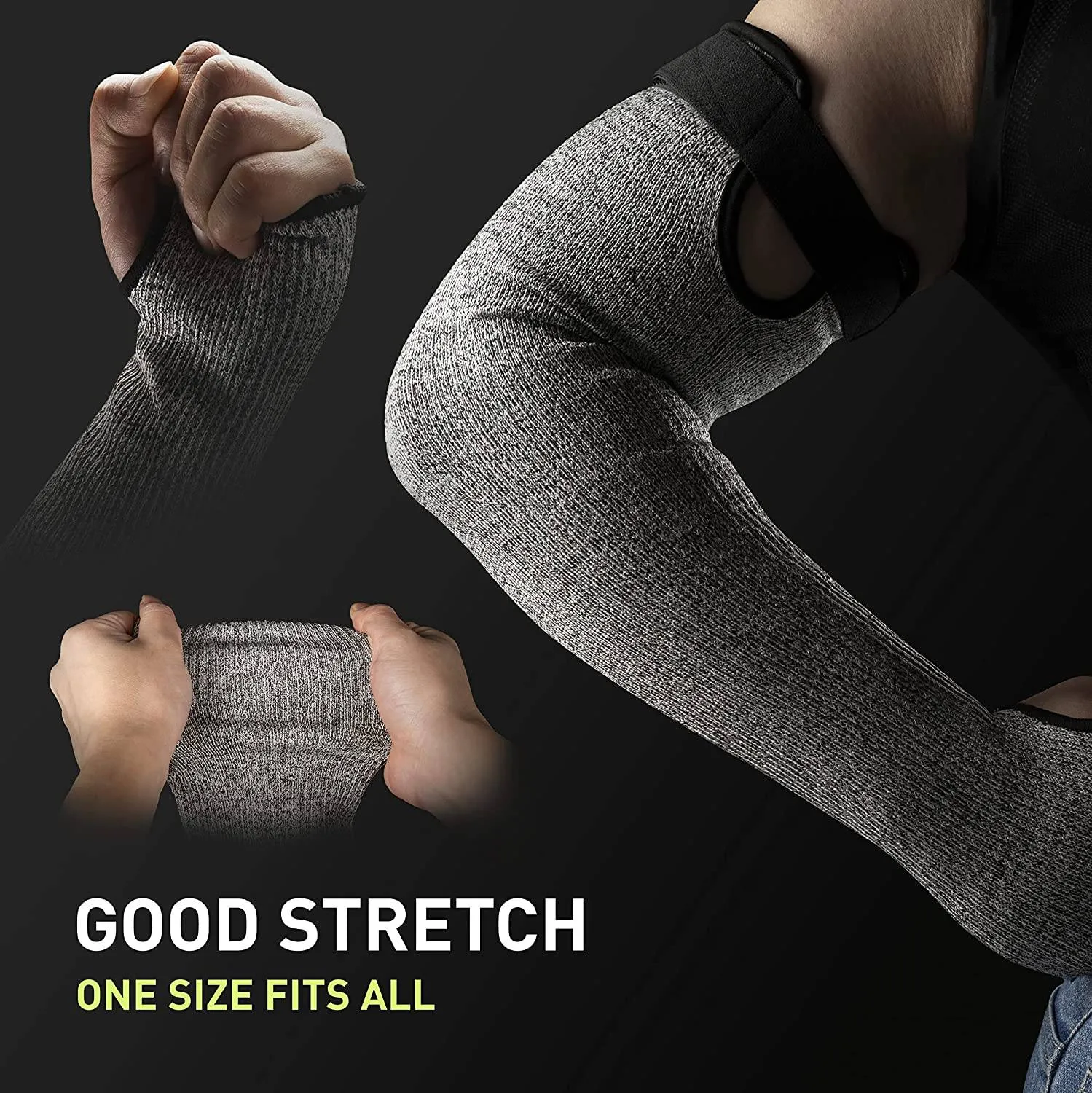 Kevlar Sleeves for Arm Protection, Prevent Cuts and Bruises, Cut Resistant with Thumb Hole