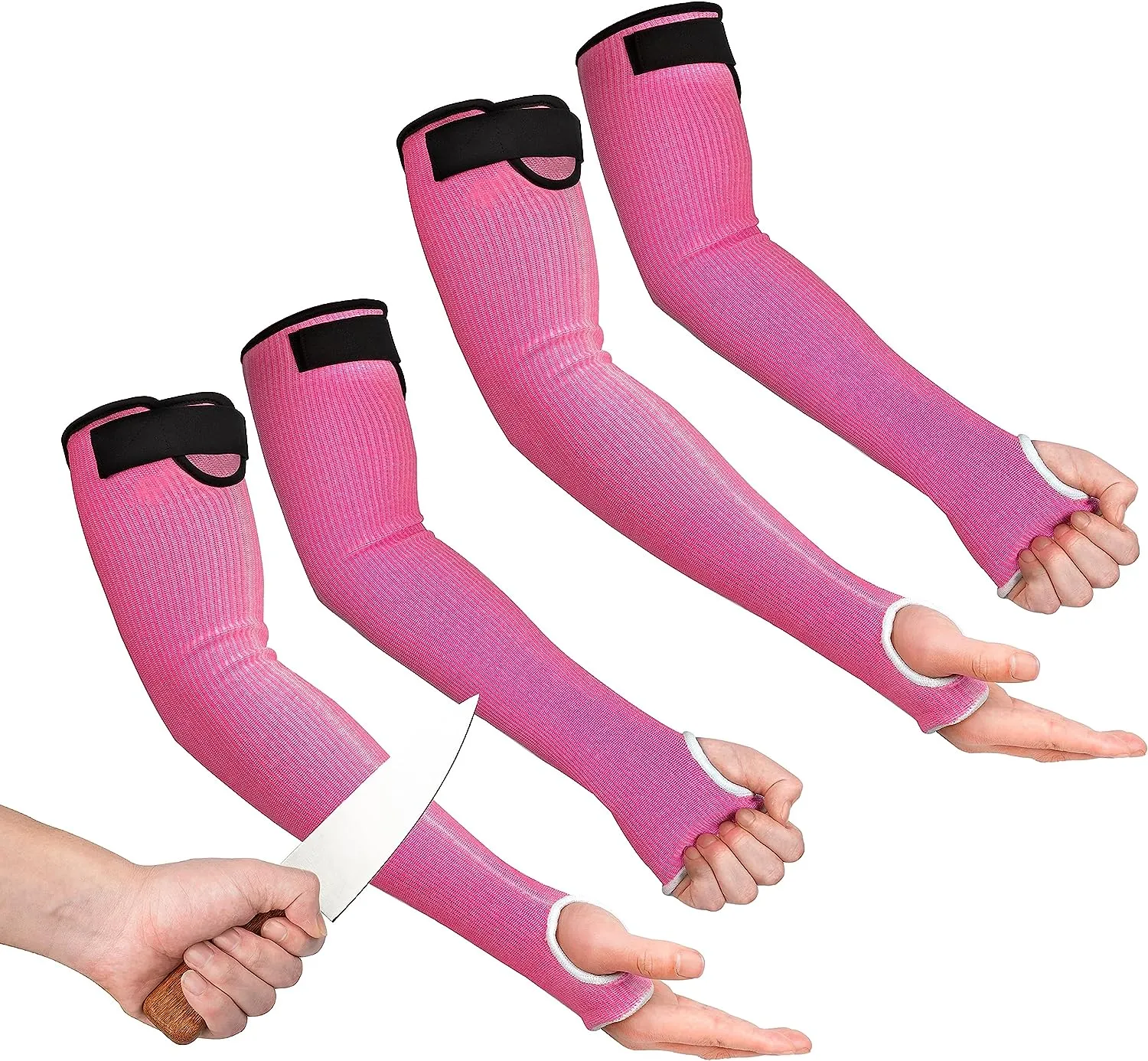 Kevlar Sleeves for Arm Protection, Prevent Cuts and Bruises, Cut Resistant with Thumb Hole