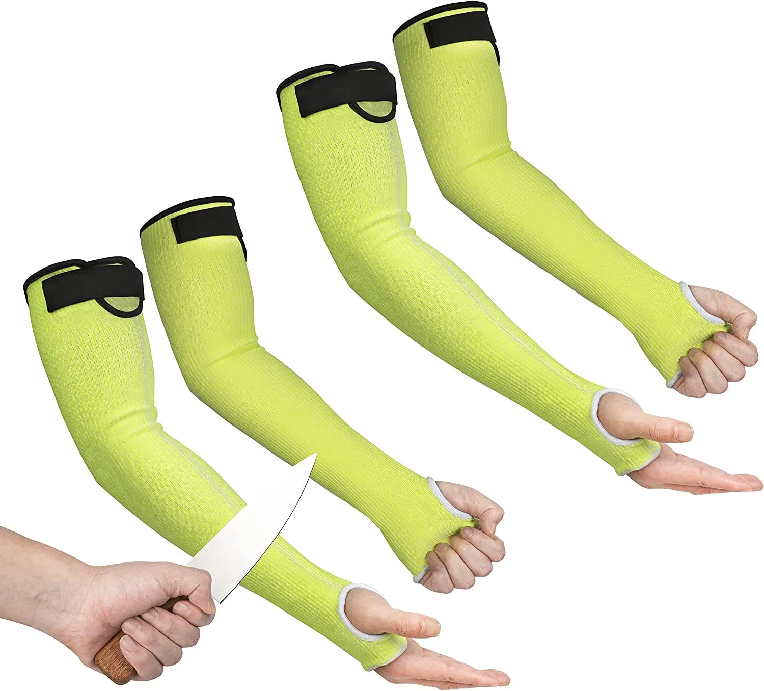 Kevlar Sleeves for Arm Protection, Prevent Cuts and Bruises, Cut Resistant with Thumb Hole