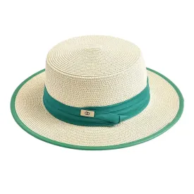Marbella Summer Raffia Boater Hat