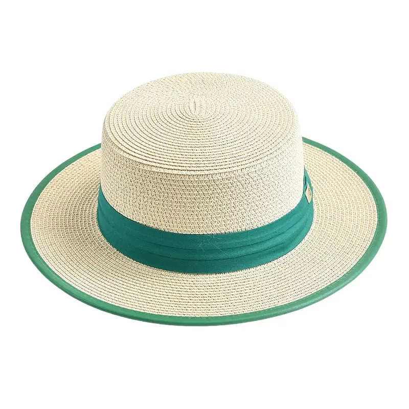 Marbella Summer Raffia Boater Hat