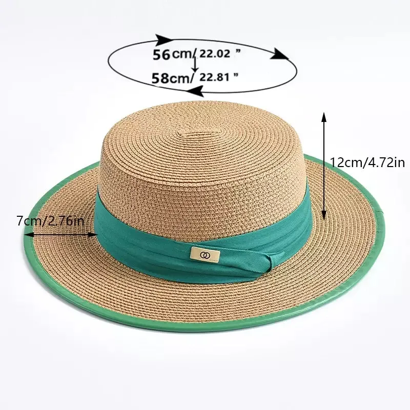 Marbella Summer Raffia Boater Hat