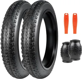 MEGHNA Bike Tire 20 inch Fat Tire 20 x 30 inch Foldable Tire Replacement for Mountain Bike Snow Beach Cruiser Electric Bike Kids Bike (20 x 3.0-2 Pack)