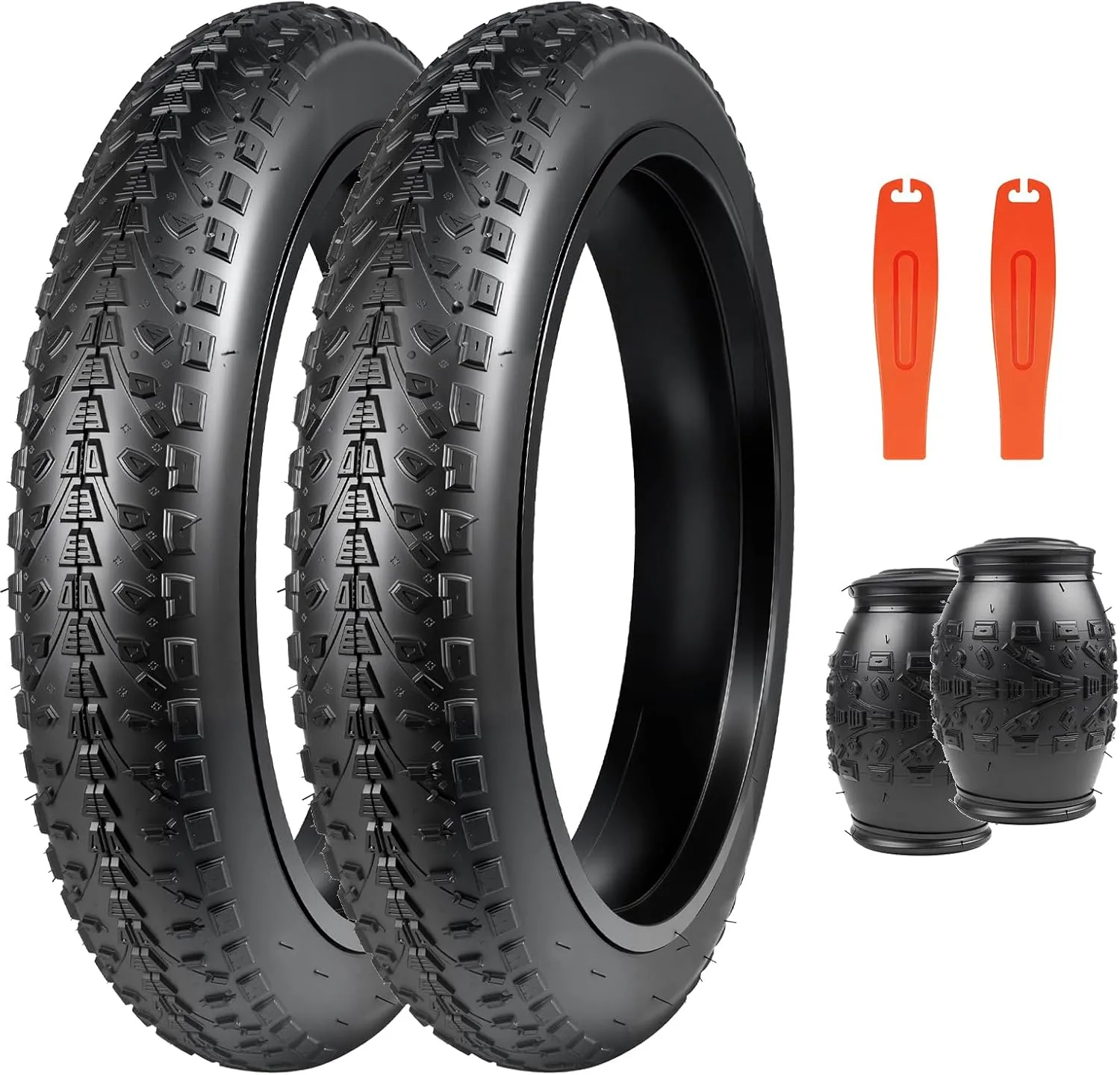 MEGHNA Bike Tire 20 inch Fat Tire 20 x 30 inch Foldable Tire Replacement for Mountain Bike Snow Beach Cruiser Electric Bike Kids Bike (20 x 3.0-2 Pack)