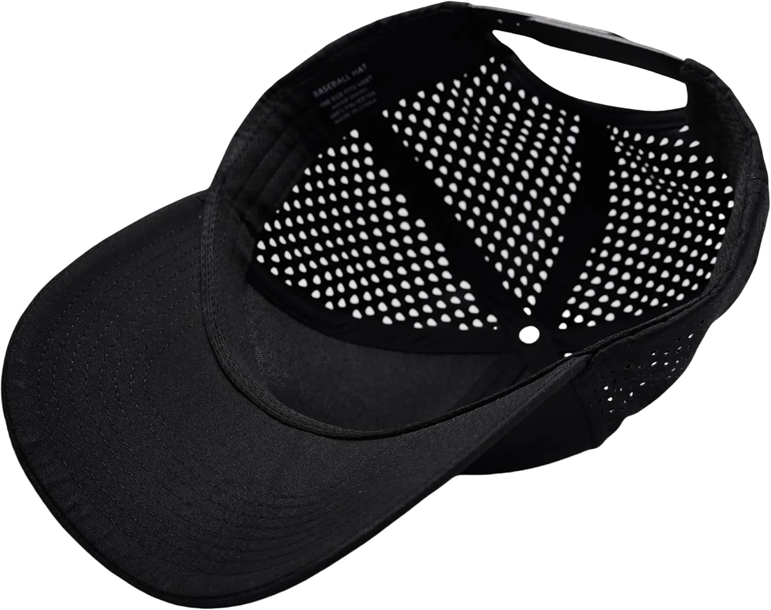 Men's Adjustable Baseball Cap(M,L,XL,XXL), Water Resistant Laser Cut Snapback Mesh Hat