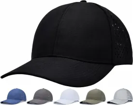 Men's Adjustable Baseball Cap(M,L,XL,XXL), Water Resistant Laser Cut Snapback Mesh Hat
