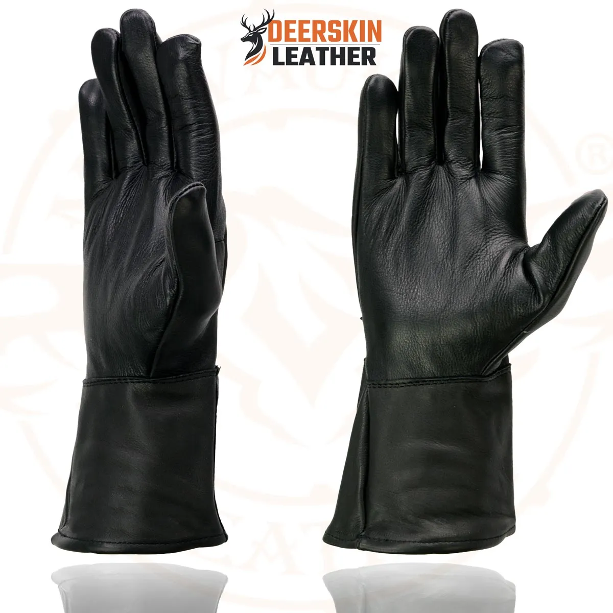 Milwaukee Leather SH864 Men's Gauntlet USA Deerskin Leather Unlined
