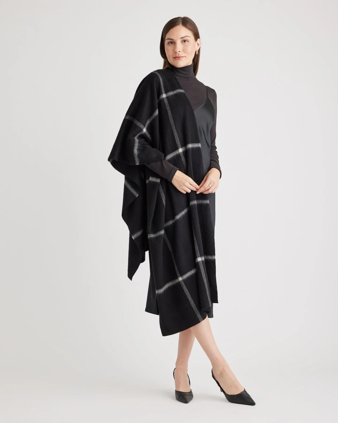 Mongolian Cashmere Plaid Wrap