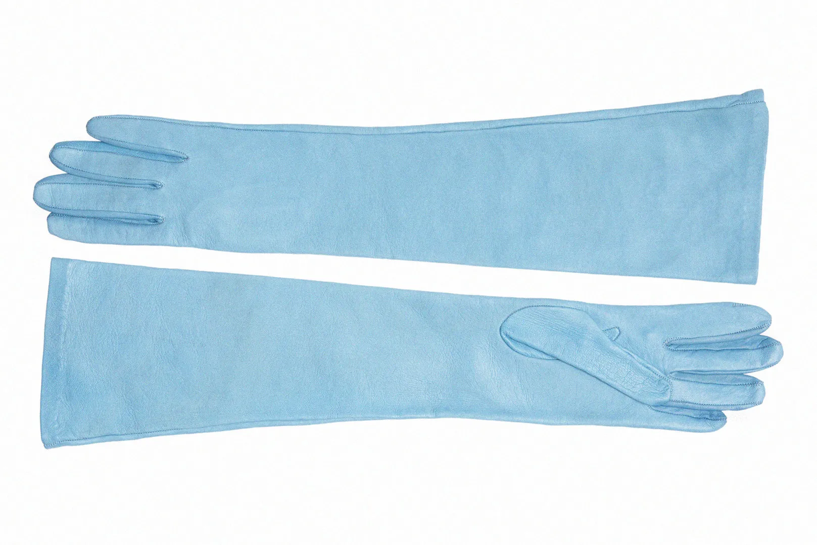 Moonlight Gloves in Distressed Cyan Lambskin