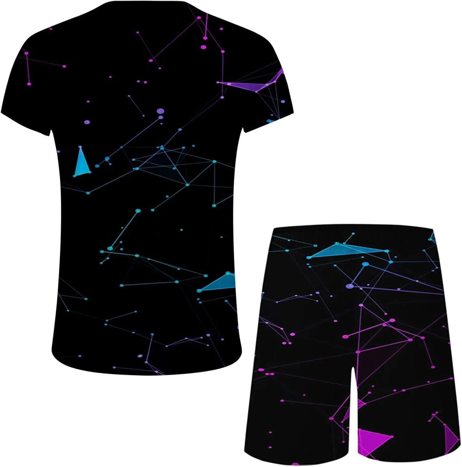 Muscularfit Mens Short Sets 2 Piece Outfits Causal Gradient Color Tracksuit Sweatshirt and Drawstring Shorts Set for Men 2023