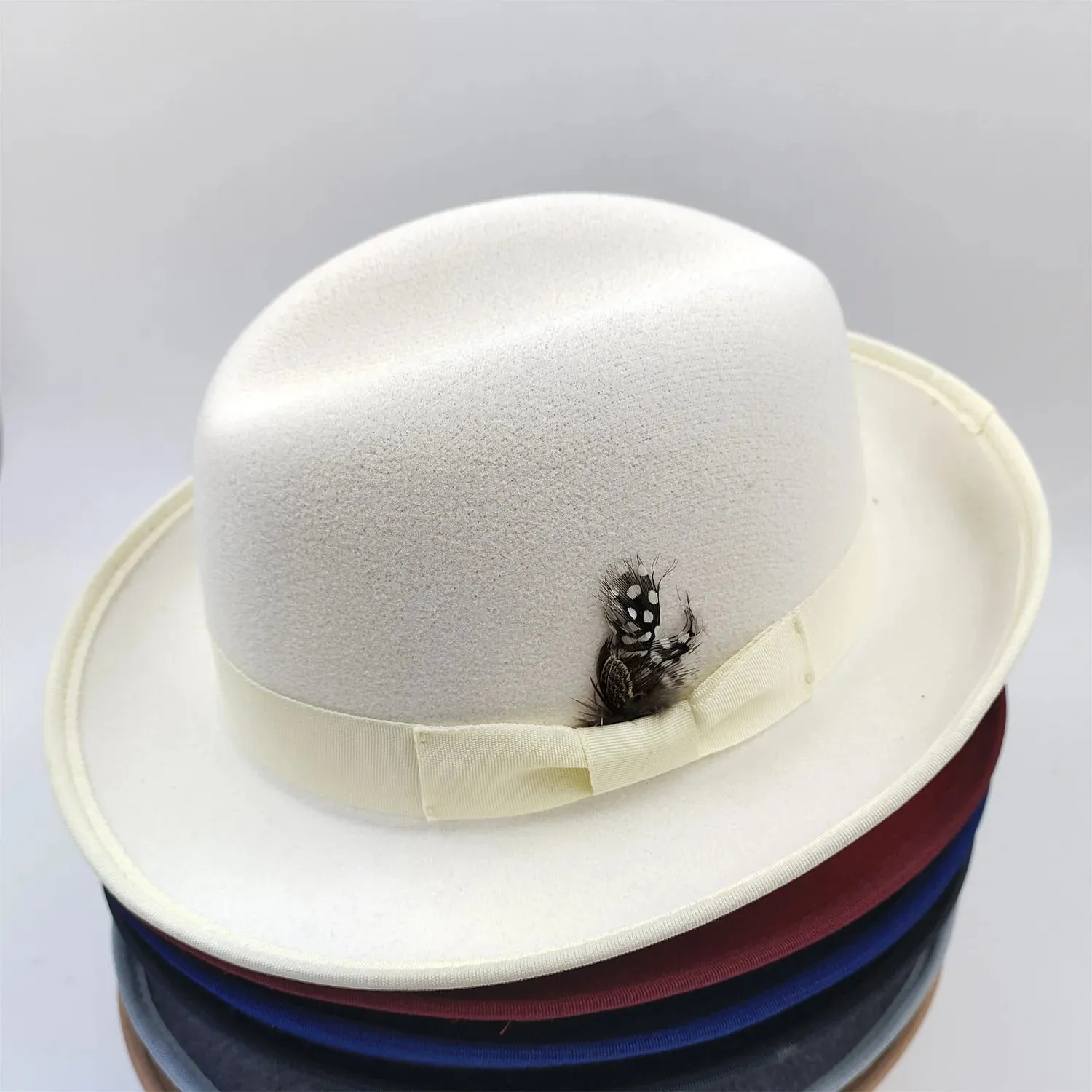 NEW Pork pie hat brim men women Fedora classic gentleman bowler hat cosplay derby bowler English hat panama jazz hat wholesale