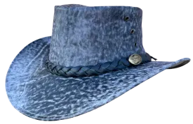 Outback Survival Gear - Kangaroo Leather Hats - Stonewash Grey K1004