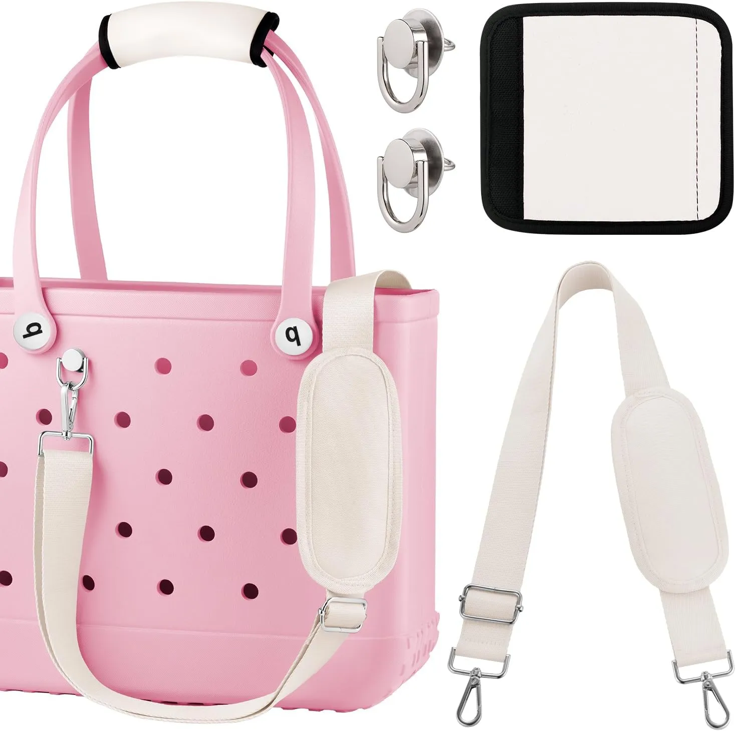 OUTXE Strap Wrap for Bogg Bag, Adjustable Crossbody Shoulder Long Straps for XL Medium Bog Beach Rubber Tote Bag Accessories